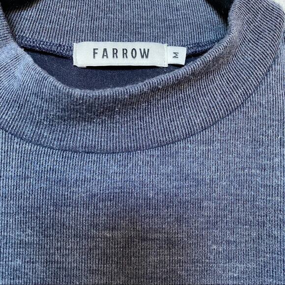 Farrow Muted Blue Mock Neck Dress Size Medium - Picture 5 of 7